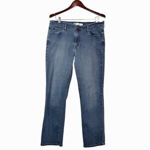 Levi's Size 16 505 Straight Leg Jeans 33x32 Mid Rise Stretch Blue Wash